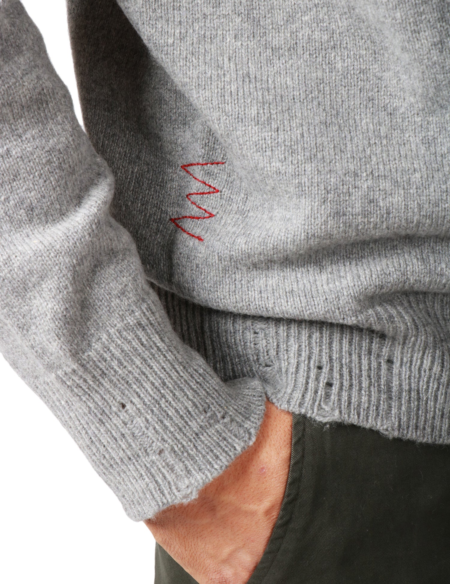 CARDIGAN UOMO AMARANTO GRIGIO CON SCOLLO A V E MICROROTTURE SUI FONDI