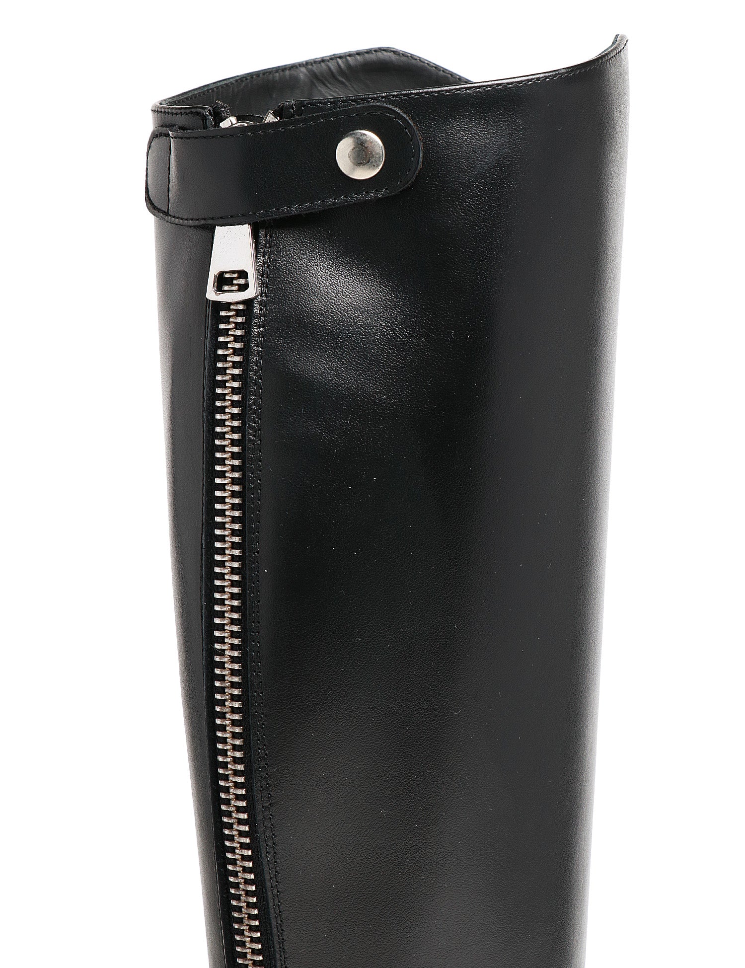 STIVALE DONNA ANNA F. NERO IN PELLE CON ZIP DIETRO E TACCO QUADRATO 2 CM