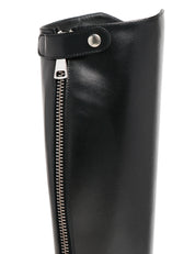 STIVALE DONNA ANNA F. NERO IN PELLE CON ZIP DIETRO E TACCO QUADRATO 2 CM