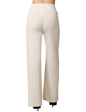 PANTALONE DONNA ANNA MOLINARI GESSO WIDE LEG 100% LANA MERINOS