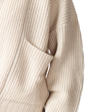 GIACCA BLOUSON DONNA ANNA MOLINARI GESSO IN LANA A COSTA INGLESE CON TASCHE