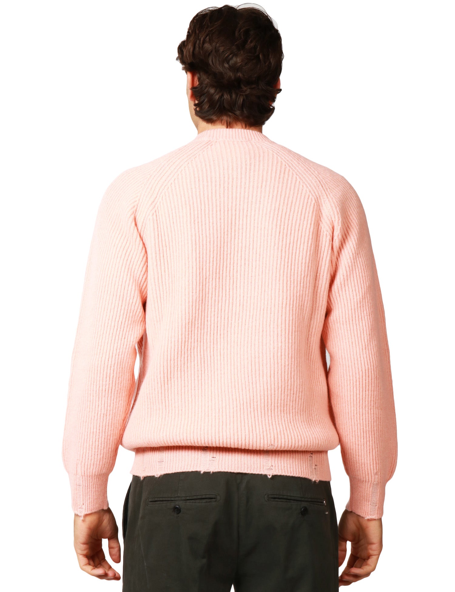 MAGLIA UOMO ATOMOFACTORY PESCA GIROCOLLO IN MISTO LANA E CASHMERE CON LAVORAZIONE A COSTA INGLESE