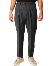 PANTALONE UOMO BEABLE DOMINIQUE GRIGIO A GAMBA DRITTA CON PENCE SINGOLA DAVANTI