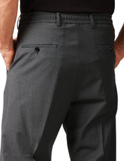 PANTALONE UOMO BEABLE DOMINIQUE GRIGIO A GAMBA DRITTA CON PENCE SINGOLA DAVANTI