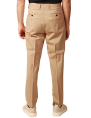 PANTALONE UOMO BEABLE SANDY BEIGE A GAMBA DRITTA CON PENCE SINGOLA DAVANTI