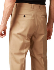PANTALONE UOMO BEABLE SANDY BEIGE A GAMBA DRITTA CON PENCE SINGOLA DAVANTI