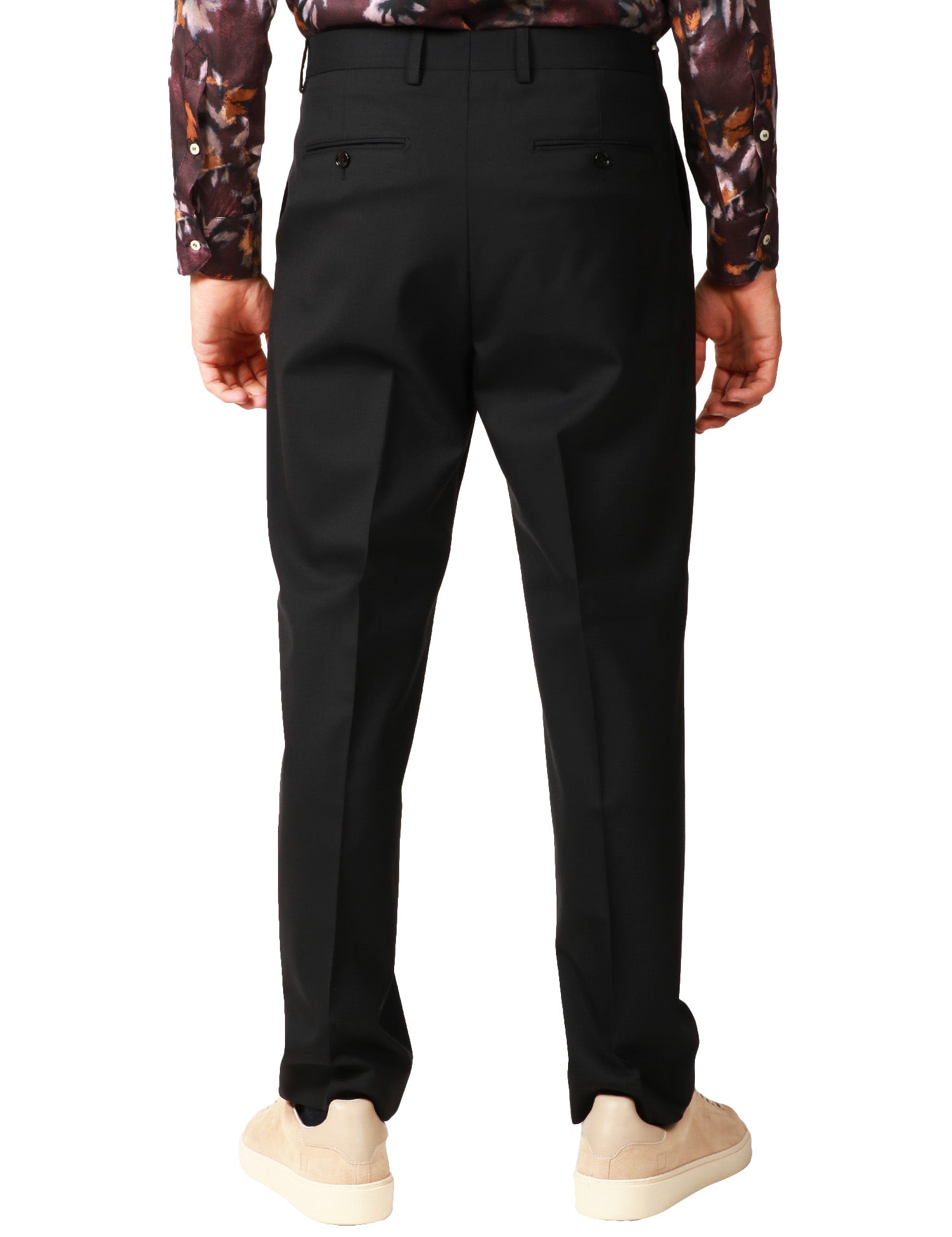 PANTALONE UOMO BEABLE SANDY NERO A GAMBA DRITTA CON TASCA AMERICA E PENCE SINGOLA