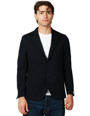 GIACCA UOMO BOLLANI FREEDOM BLU MONOPETTO CON TASCHE A TOPPA DAVANTI