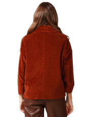 GIACCA CABAN DONNA CIRCOLO AUTUMN MONOPETTO IN VELLUTO LISCIO CON MANICA 7/8