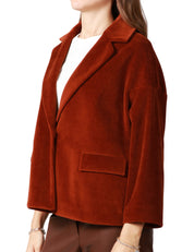 GIACCA CABAN DONNA CIRCOLO AUTUMN MONOPETTO IN VELLUTO LISCIO CON MANICA 7/8