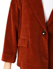 GIACCA CABAN DONNA CIRCOLO AUTUMN MONOPETTO IN VELLUTO LISCIO CON MANICA 7/8