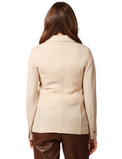 GIACCA DONNA CIRCOLO CORDA MONOPETTO LINEA LONG SLIM CON TRAMA A NIDO D'APE