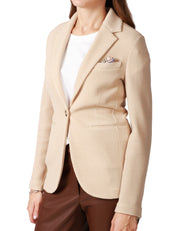 GIACCA DONNA CIRCOLO CORDA MONOPETTO LINEA LONG SLIM CON TRAMA A NIDO D'APE