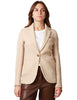 Giacca donna circolo corda monopetto linea long slim con trama a nido d'ape