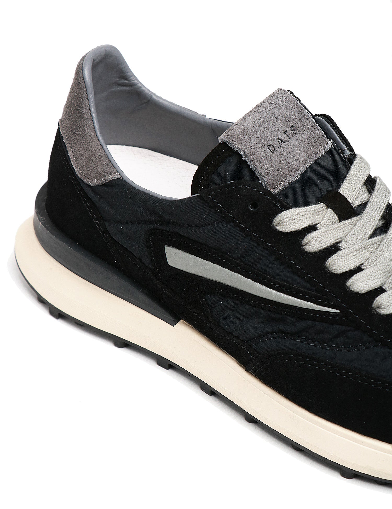 SCARPA UOMO D.A.T.E. ATHLETA TOUCH NERA CON FODERA IN PELLE E SPUGNA E SUOLA IN PELLE