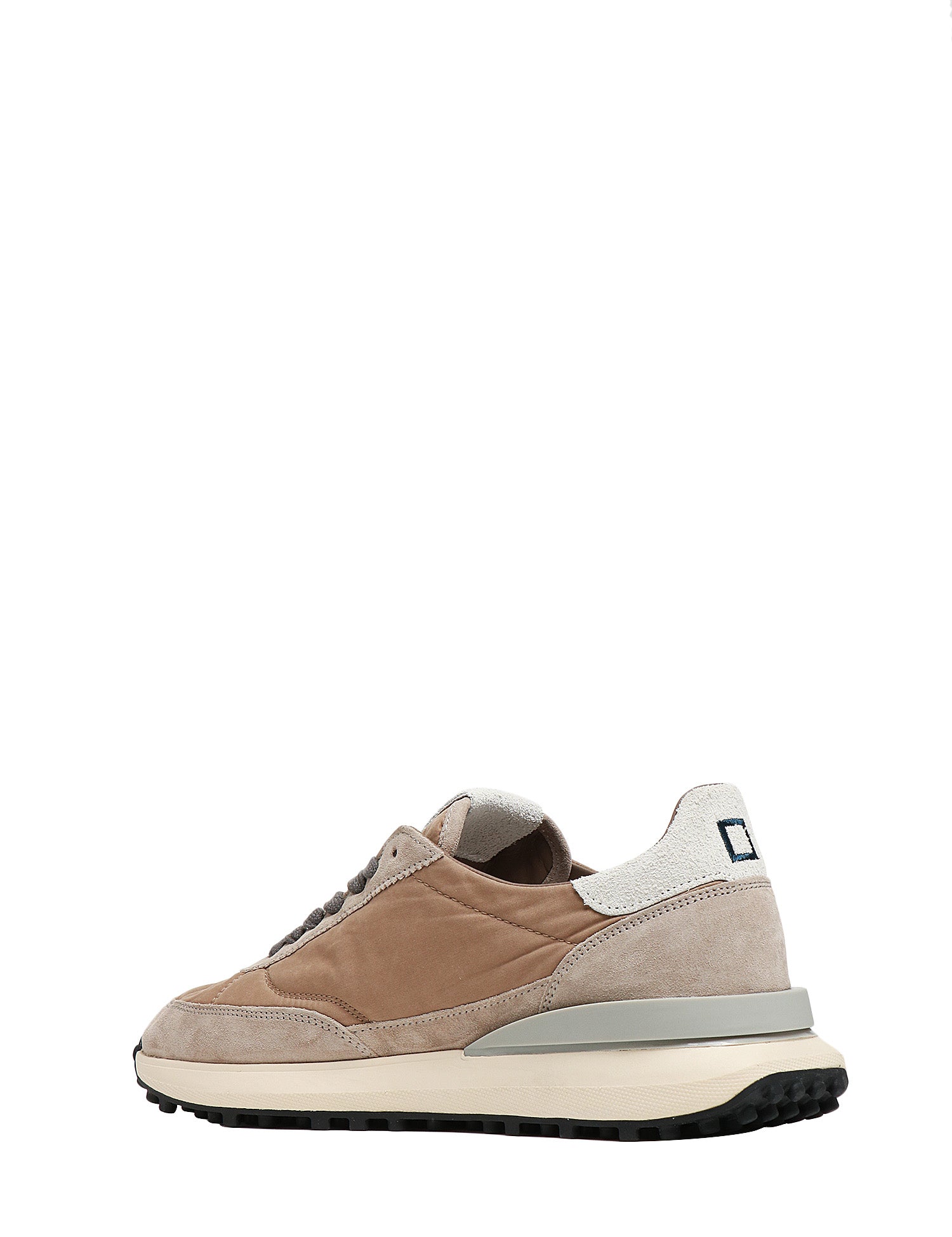SCARPA UOMO D.A.T.E. ATHLETA TOUCH TAUPE IN NYLON E SUEDE CON SUOLA IN SOMMA