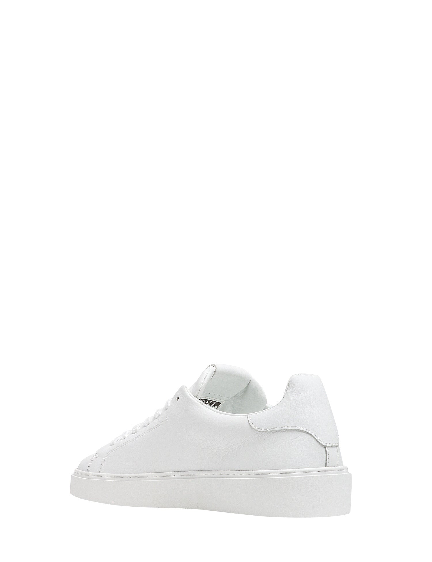 SCARPA UOMO D.A.T.E. LEVAVANTE MONO WHITE IN PELLE CON LACCI IN COTONE E SUOLA IN GOMMA