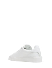 SCARPA UOMO D.A.T.E. LEVAVANTE MONO WHITE IN PELLE CON LACCI IN COTONE E SUOLA IN GOMMA