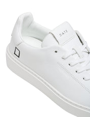 SCARPA UOMO D.A.T.E. LEVAVANTE MONO WHITE IN PELLE CON LACCI IN COTONE E SUOLA IN GOMMA