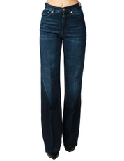 JEANS DONNA DONDUP AMBER LAVAGGIO BLU SCURO GAMBA AMPIA