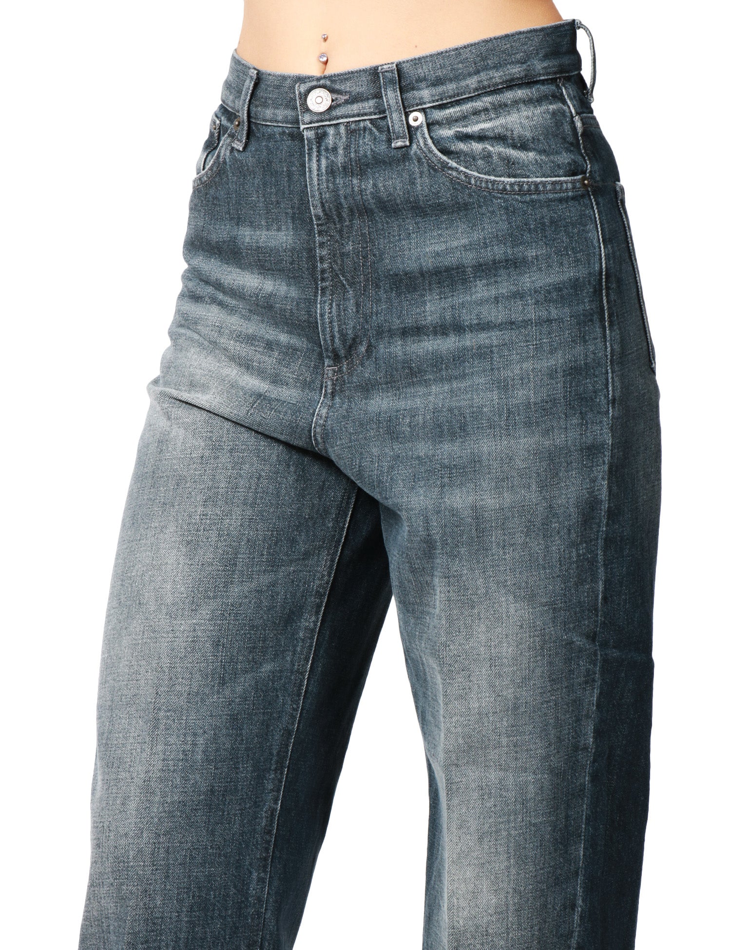 JEANS DONNA DONDUP BESSIE DENIM MEDIO CINQUE TASCHE A VITA ALTA E GAMBA DRITTA