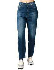 JEANS DONNA DONDUP BESSIE LAVAGGIO SCURO CINQUE TASCHE LOOSE FIT A VITA ALTA