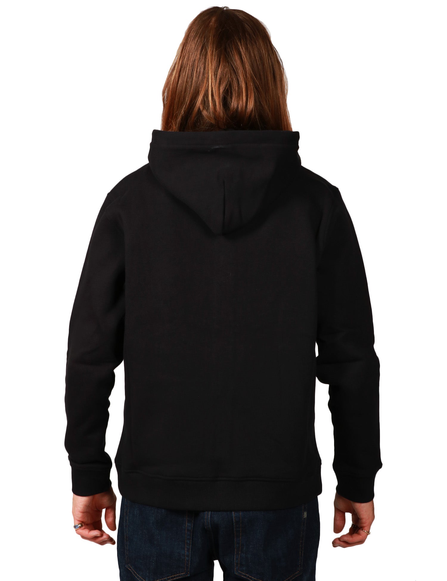 FELPA UOMO DONDUP NERA IN COTONE CON LOGO SULLA SPALLA SINISTRA CAPPUCCIO E ZIP