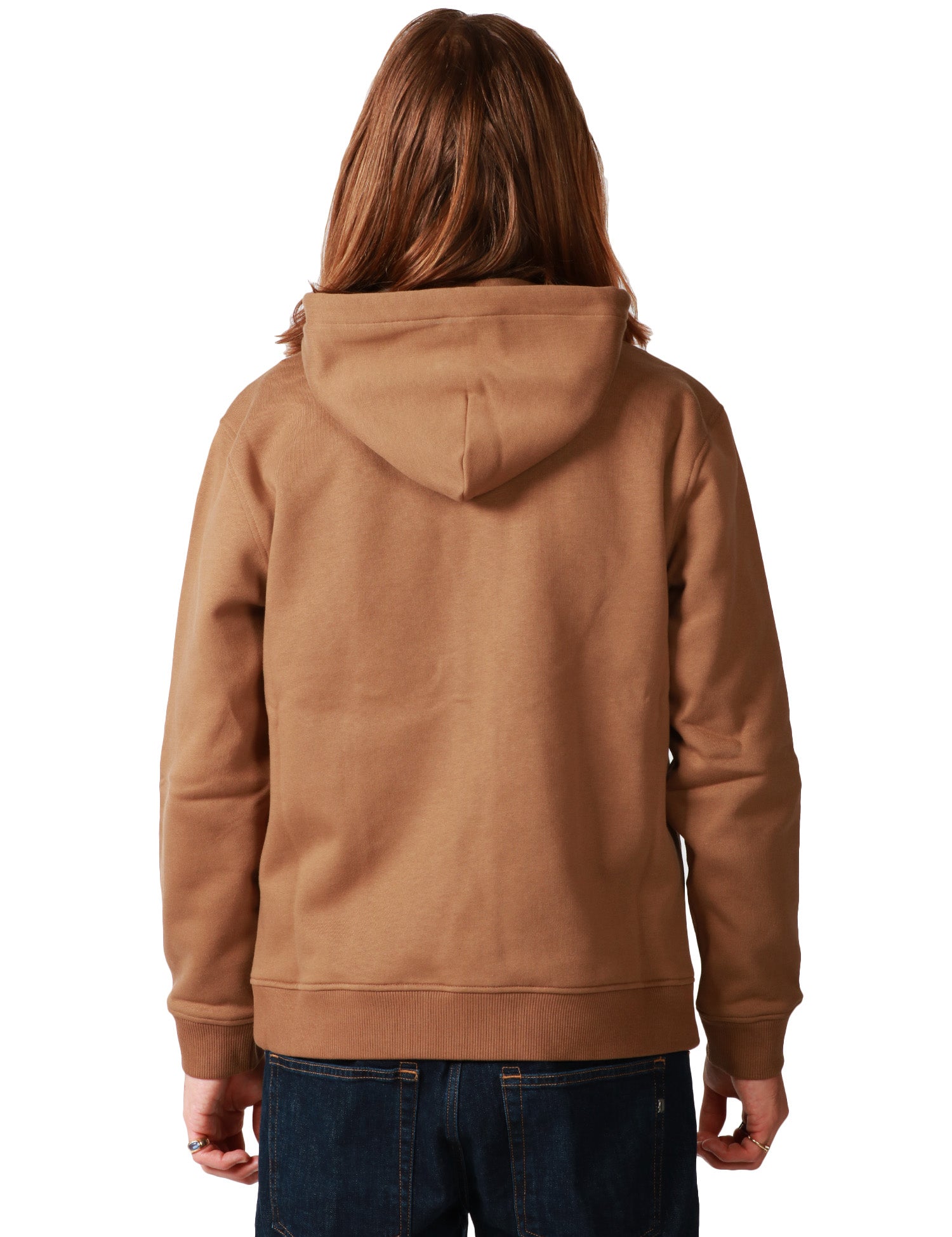 FELPA UOMO DONDUP TABACCO IN COTONE CON LOGO SULLA SPALLA SINISTRA CAPPUCCIO E ZIP