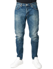 JEANS UOMO DONDUP BRIGHTON LAVAGGIO BLU MEDIO CON EFFETTO VINTAGE CARROT FIT