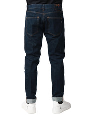 JEANS UOMO DONDUP ICON DENIM BLU CINQUE TASCHE REGULAR FIT