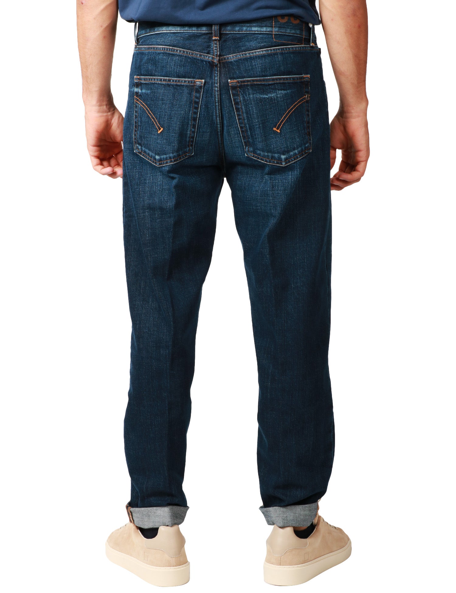JEANS UOMO DONDUP ERVIN DENIM BLU SCURO 5 TASCHE