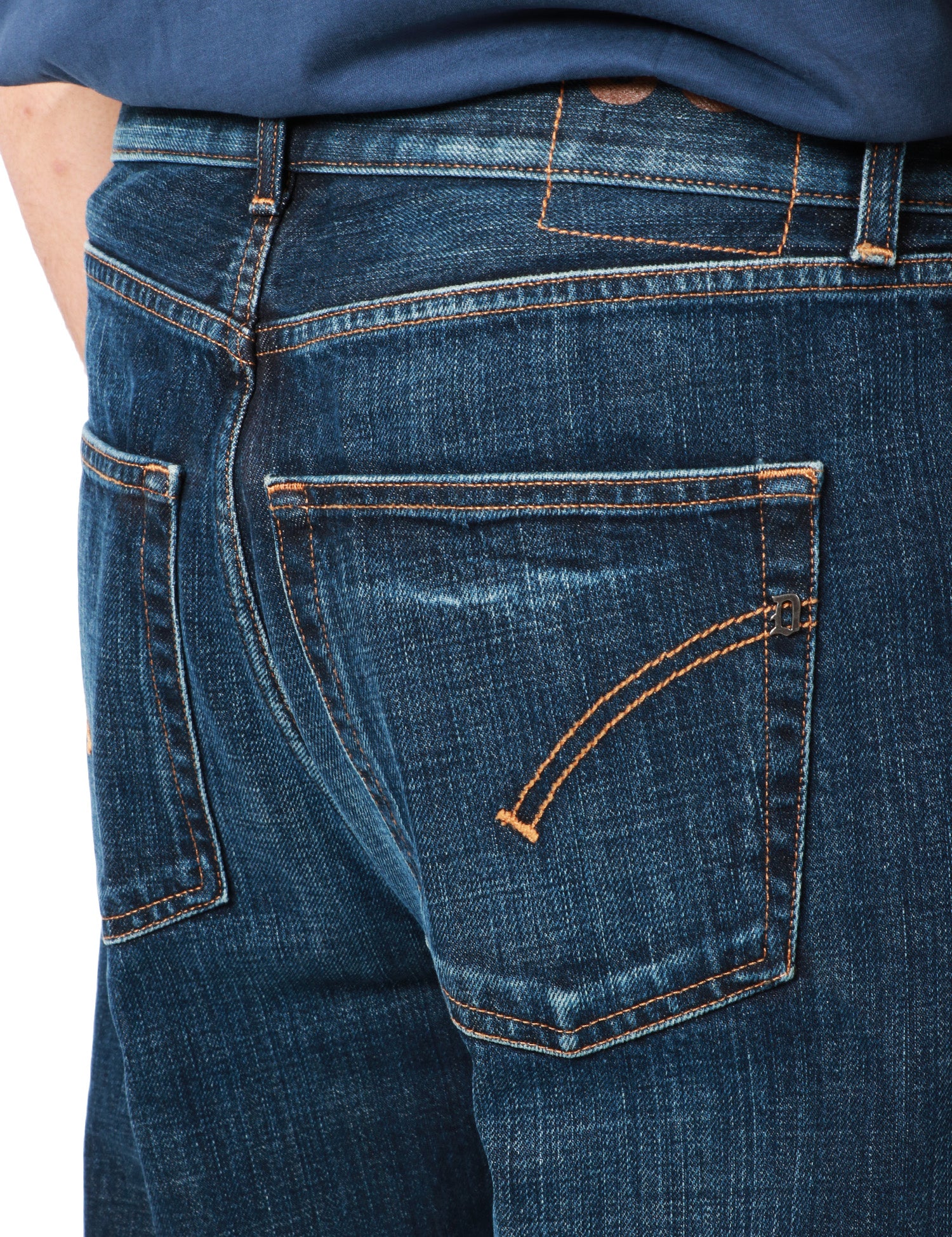 JEANS UOMO DONDUP ERVIN DENIM BLU SCURO 5 TASCHE
