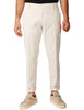 Pantalone uomo dondup gaubert relax chino bianco in velluto stretch 500 righe