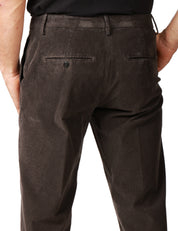 PANTALONE UOMO DONDUP GAUBERT RELAX MOKA IN VELLUTO STRETCH 500 RIGHE