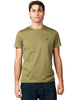 T-shirt uomo dondup militare girocollo in jersey fiammato con d logo sul petto