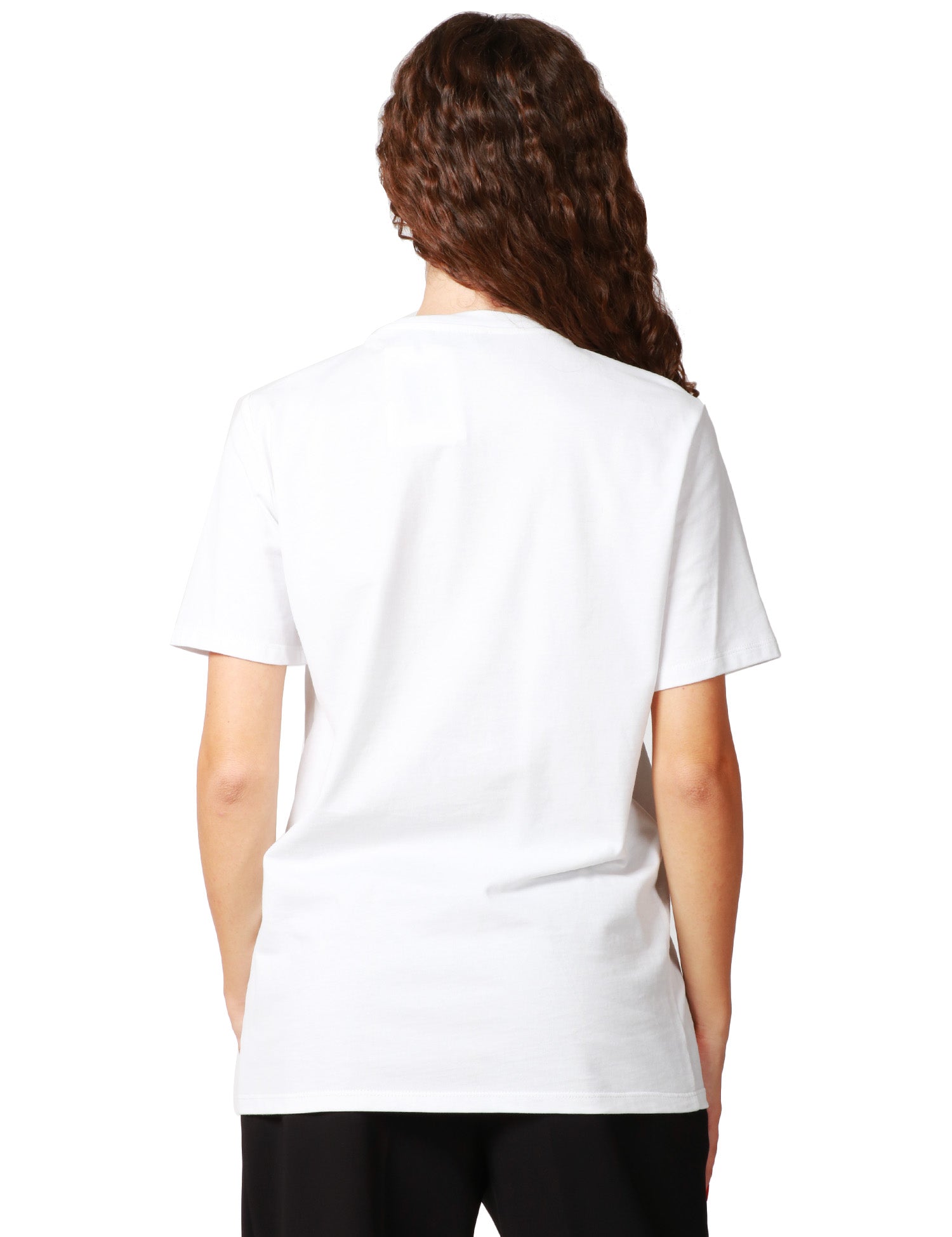 T-SHIRT DONNA ELISABETTA FRANCHI BIANCA IN JERSEY CON COLLANA E LOGO IN METALLO DORATO