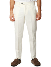 PANTALONE UOMO ENTRE AMIS BIANCO TASCA AMERICA A GAMBA DRITTA