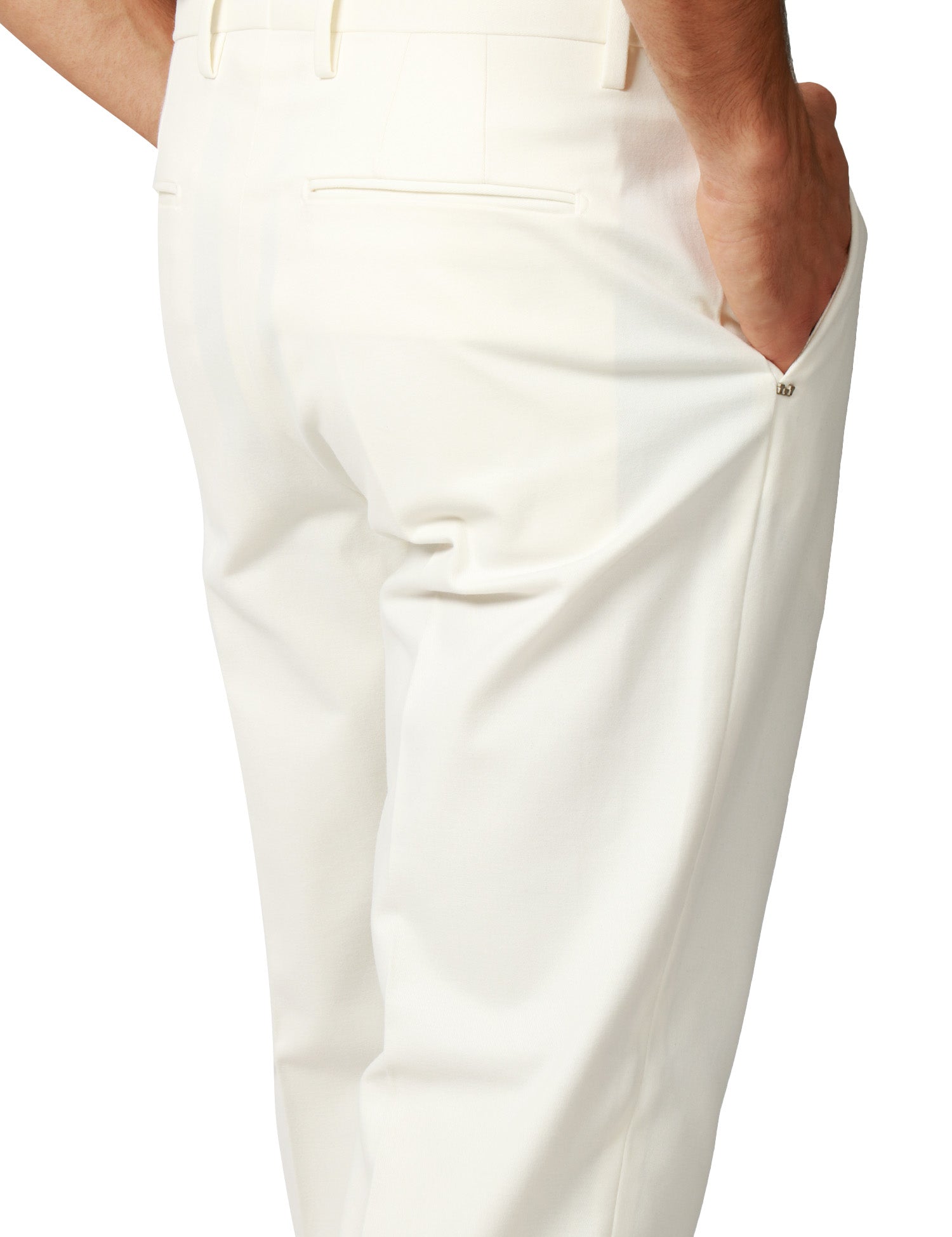 PANTALONE UOMO ENTRE AMIS BIANCO TASCA AMERICA A GAMBA DRITTA