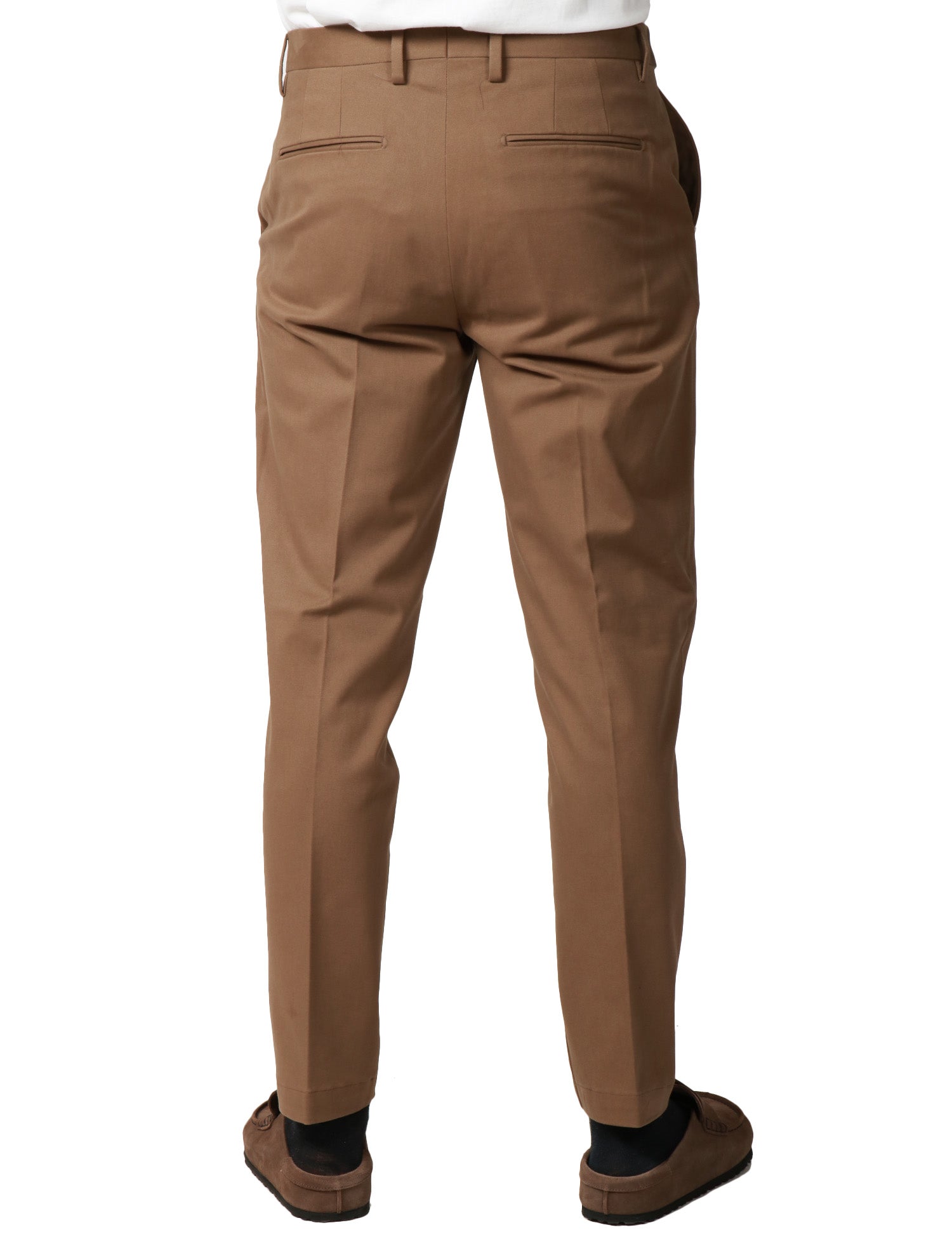 PANTALONE UOMO ENTRE AMIS MARRONE TASCA AMERICA A GAMBA DRITTA