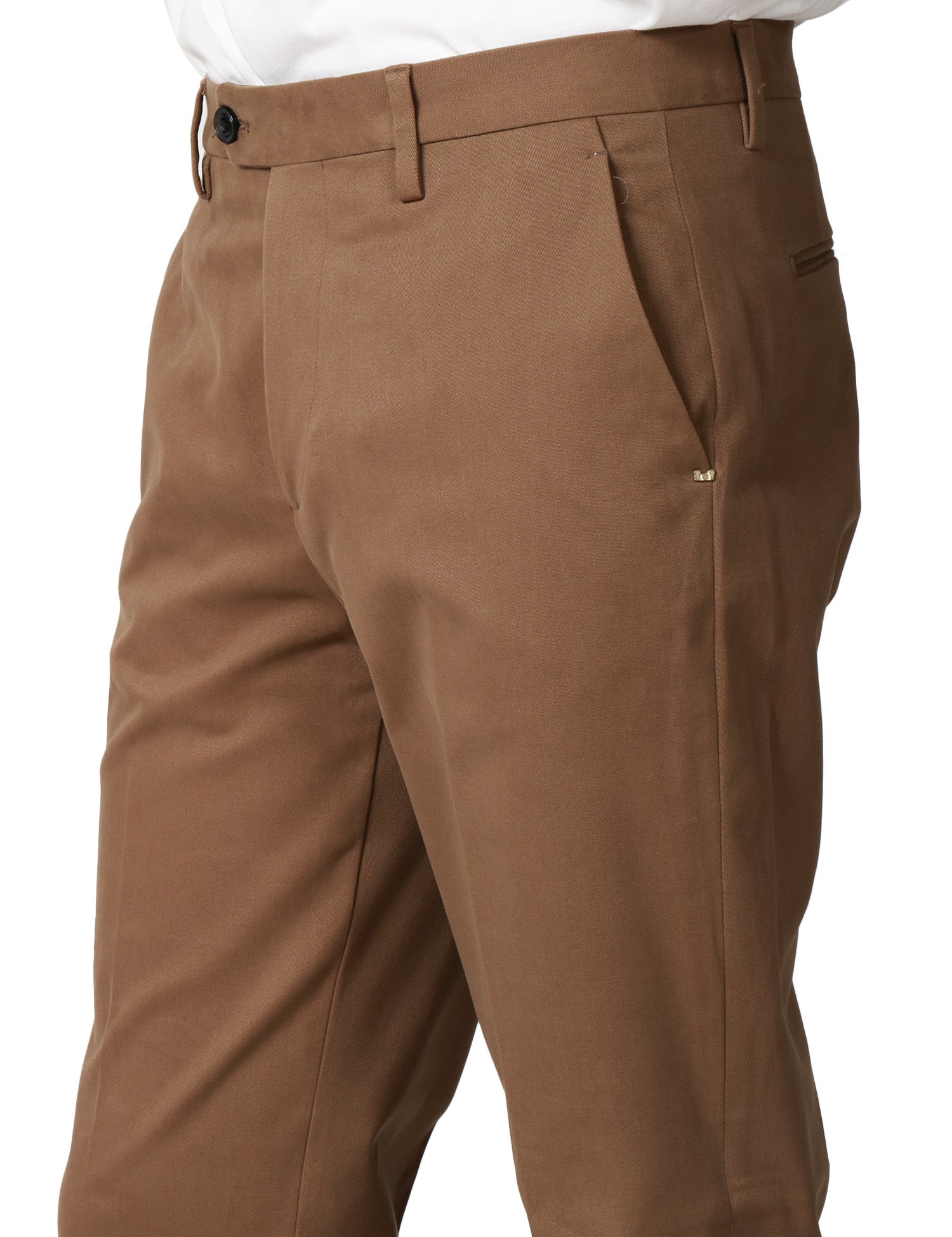 PANTALONE UOMO ENTRE AMIS MARRONE TASCA AMERICA A GAMBA DRITTA