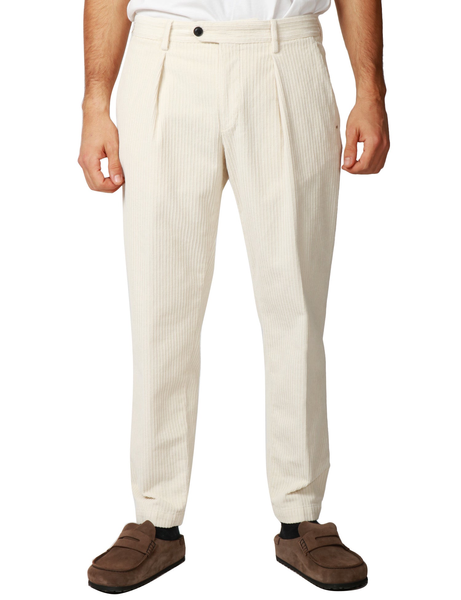 PANTALONE UOMO ENTRE AMIS BEIGE TASCA AMERICA A GAMBA DRITTA