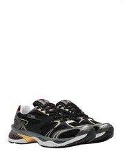 SCARPA UOMO ETONIC KENDARI NEPTUNE BLACK CON TOMAIA IN MESH E INSERTI IN PELLE TESTURIZZATA
