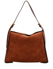 BORSA DONNA GIANNI CHIARINI PENELOPE COGNAC IN PELLE SCAMOSCIATA CON TRACOLLA REGOLABILE