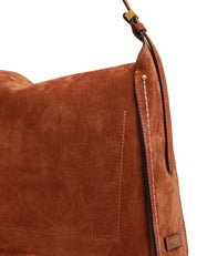 BORSA DONNA GIANNI CHIARINI PENELOPE COGNAC IN PELLE SCAMOSCIATA CON TRACOLLA REGOLABILE