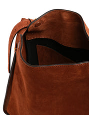 BORSA DONNA GIANNI CHIARINI PENELOPE COGNAC IN PELLE SCAMOSCIATA CON TRACOLLA REGOLABILE