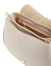 BORSA DONNA GIANNI CHIARINI HELENA ROUND BURRO IN PELLE MARTELLATA CON TRACOLLA