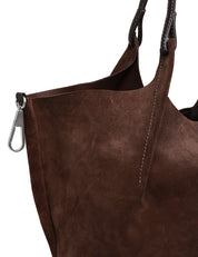 BORSA DONNA GIANNI CHIARINI DUA MOKA IN PELLE SCAMOSCIATA CON DOPPI MANICI