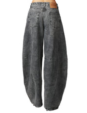 JEANS DONNA GOD SAVE DENIM IRIDE BLACK DENIM BALLON CINQUE TASCHE A VITA ALTA