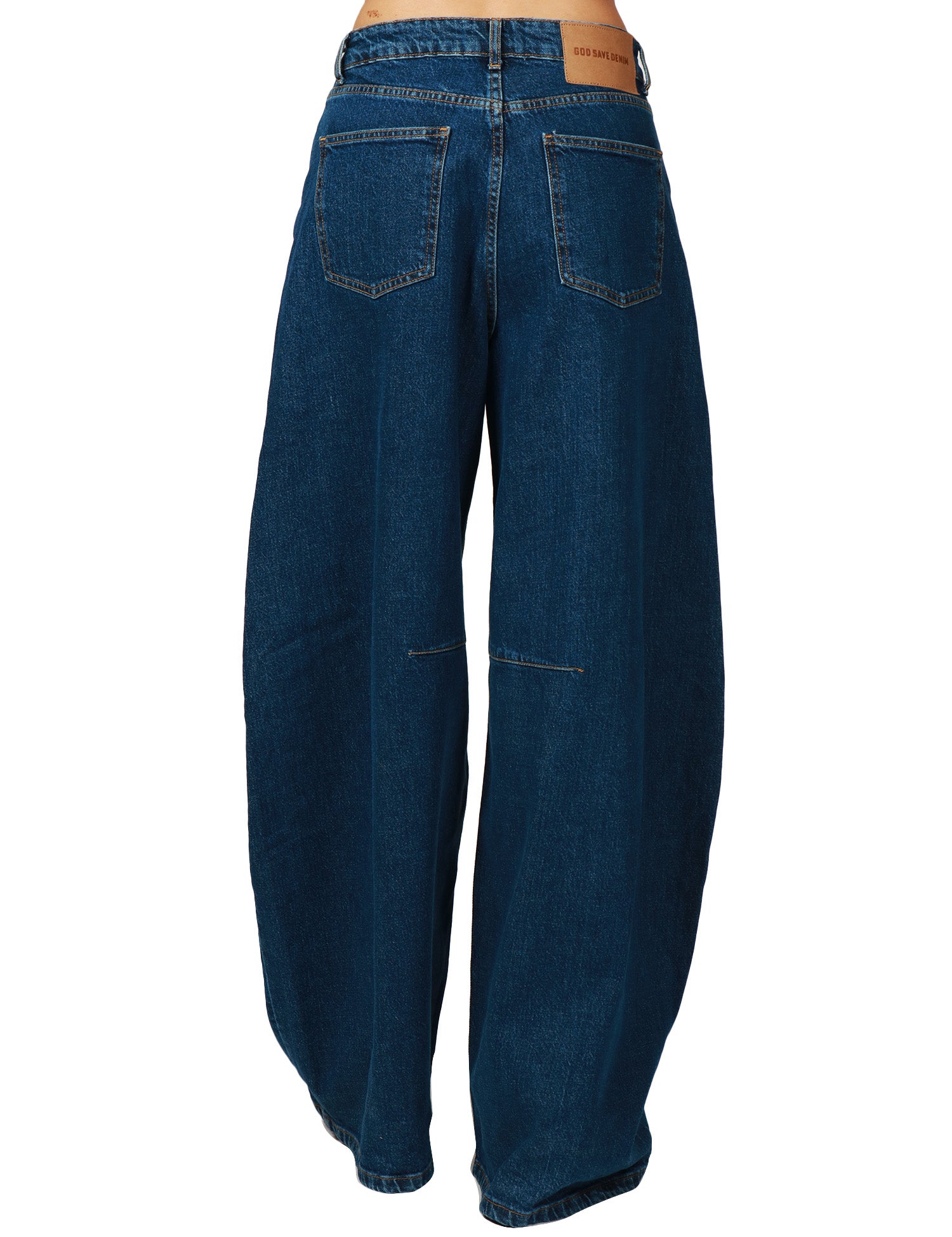 JEANS DONNA GOD SAVE DENIM LAVAGGIO SCURO CINQUE TASCHE BALLON FIT