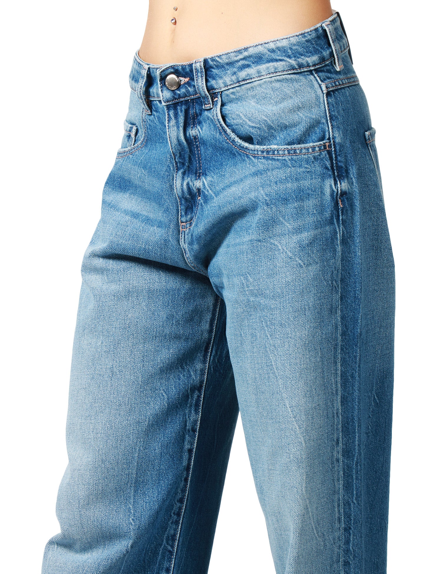 JEANS DONNA ICON DENIM BEA LAVAGGIO MEDIO CINQUE TASCHE A GAMBA DRITTA